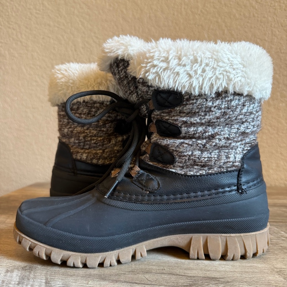 Storm by Cougar Cabin Waterproof Winter Boots Women’s Size 7 Faux Fur - Picture 6 of 11